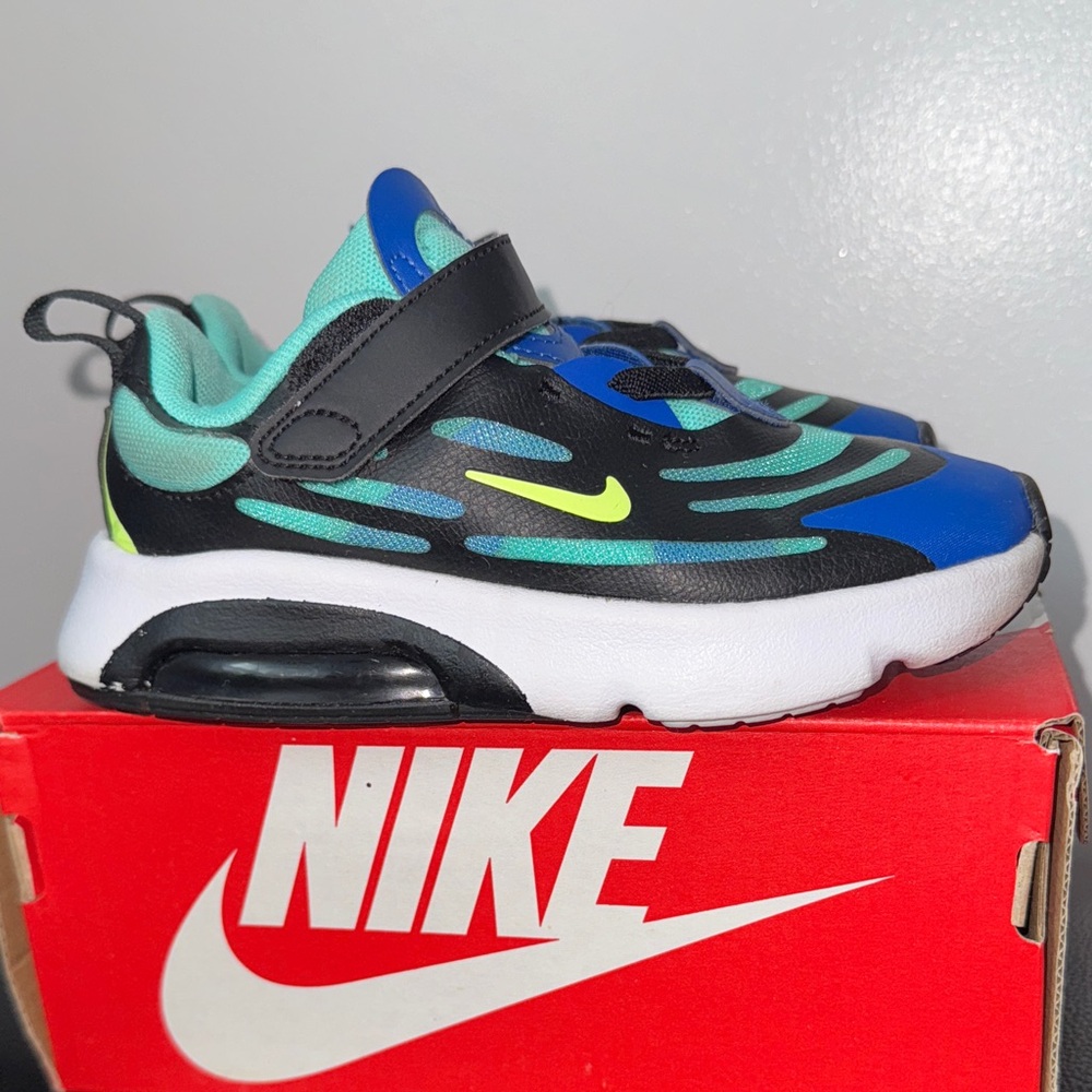 Nike Kids Vibrant Blue and Lime Sneakers